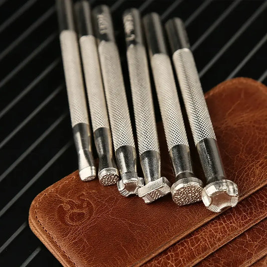 Leather Tooling 6 Piece Stamp Set.