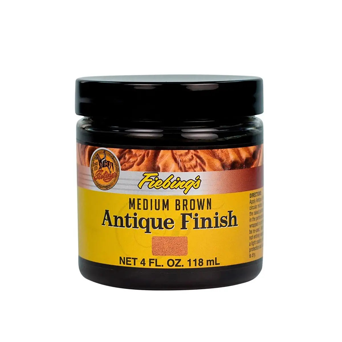 Fiebings Antique Finish 4 Ounce Bottle, Medium Brown.