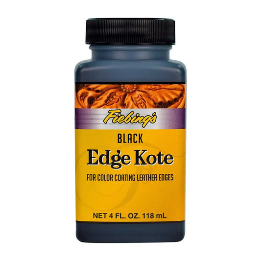 Fiebings Edge Kote 4 Ounce Bottle, Black.