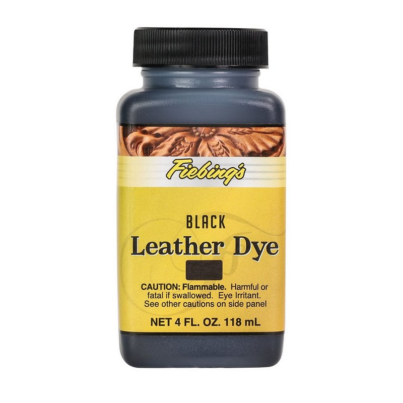 Fiebings Leather Dye 4 Ounce Bottle, Black.