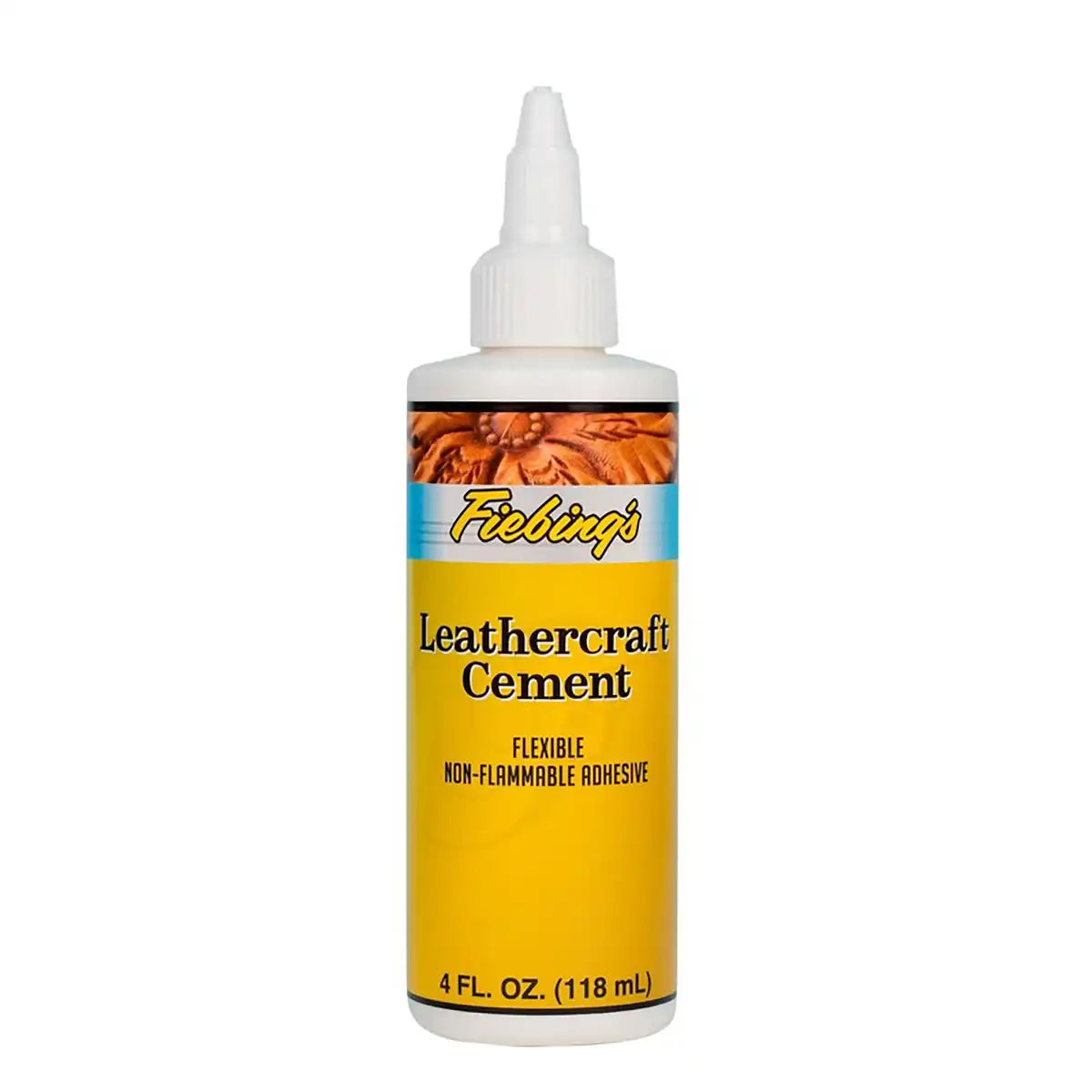 Fiebings Leather Craft Cement 4 Ounce Bottle.