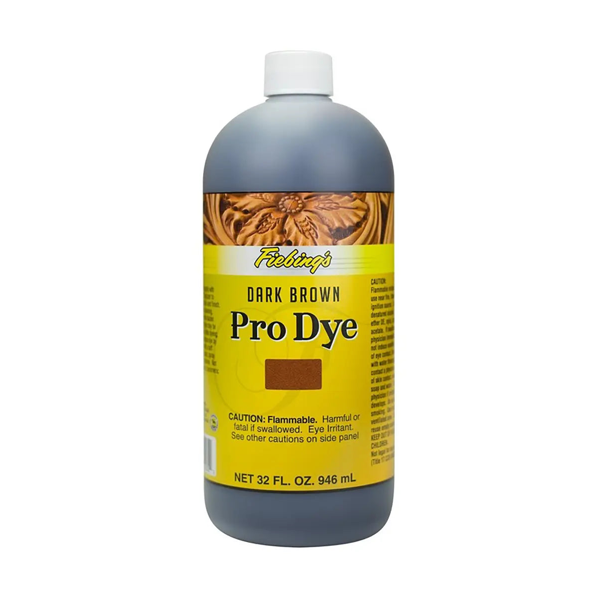 Fiebings Pro Dye 32 Ounce Bottle, Dark Brown.