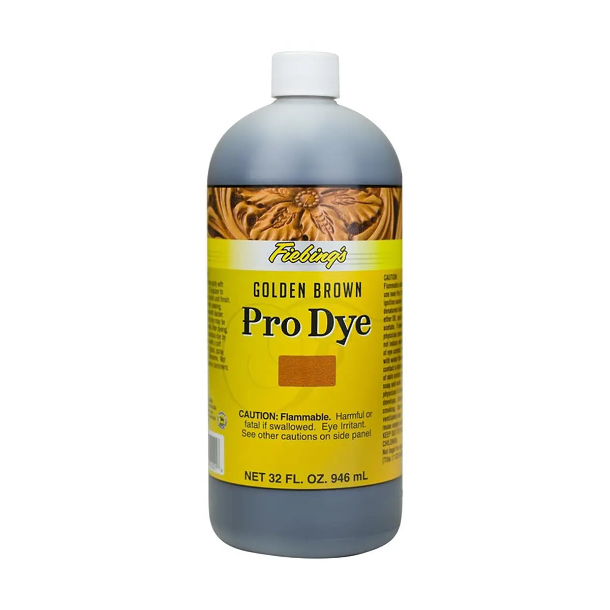 Fiebings Pro Dye 32 Ounce Bottle, Golden Brown.