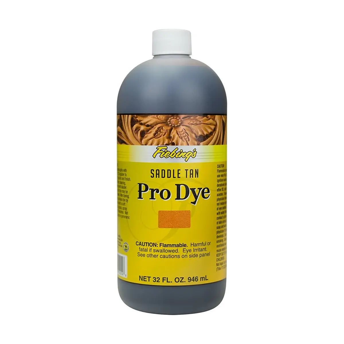 Fiebings Pro Dye 32 Ounce Bottle, Saddle Tan.