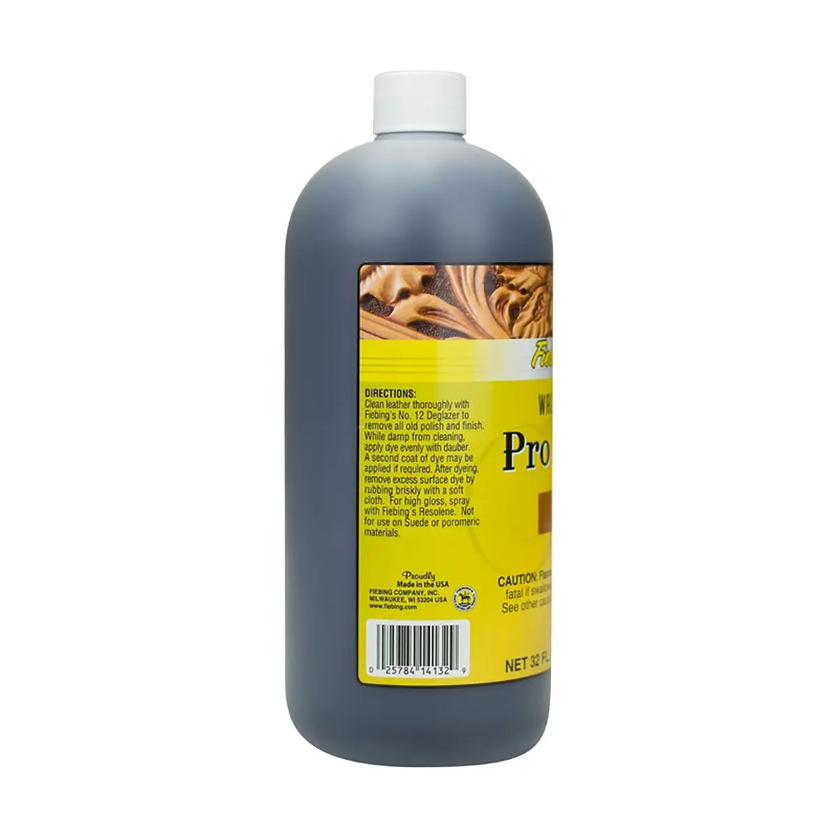 Fiebings Pro Dye 32 Ounce Bottle, Walnut.
