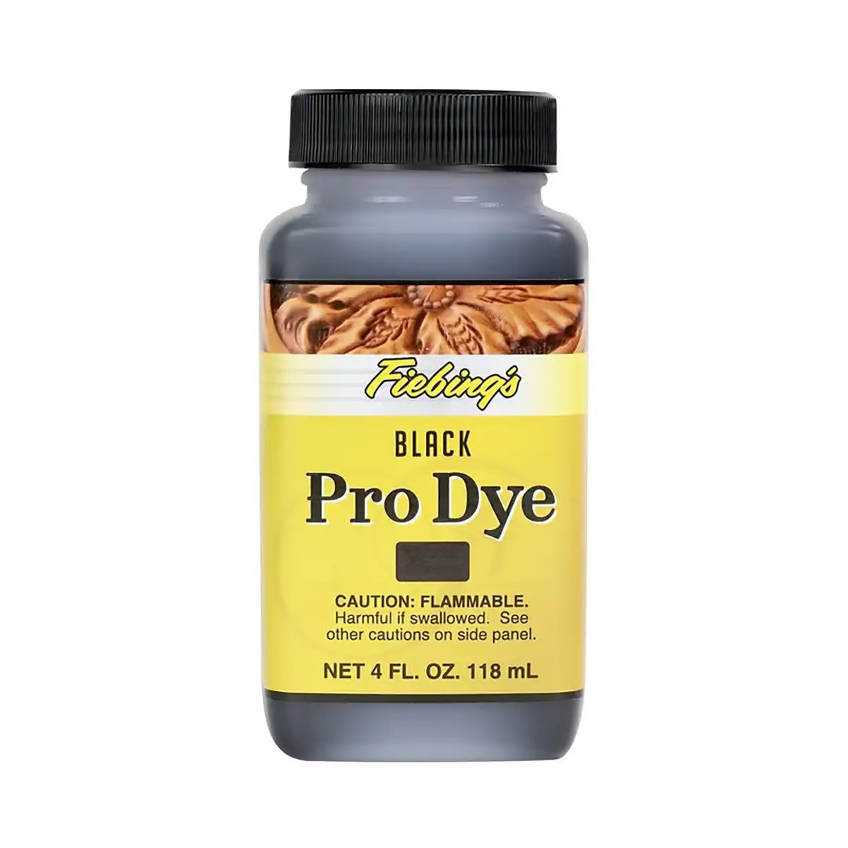 Fiebings Pro Dye 4 Ounce Bottle, Black.