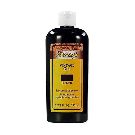 Fiebings Vintage Gel 8 Ounce Bottle, Black.