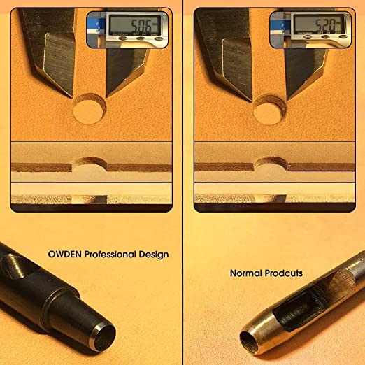 Owden Leather Hole Punch Set 6 Pieces 1-5mm.