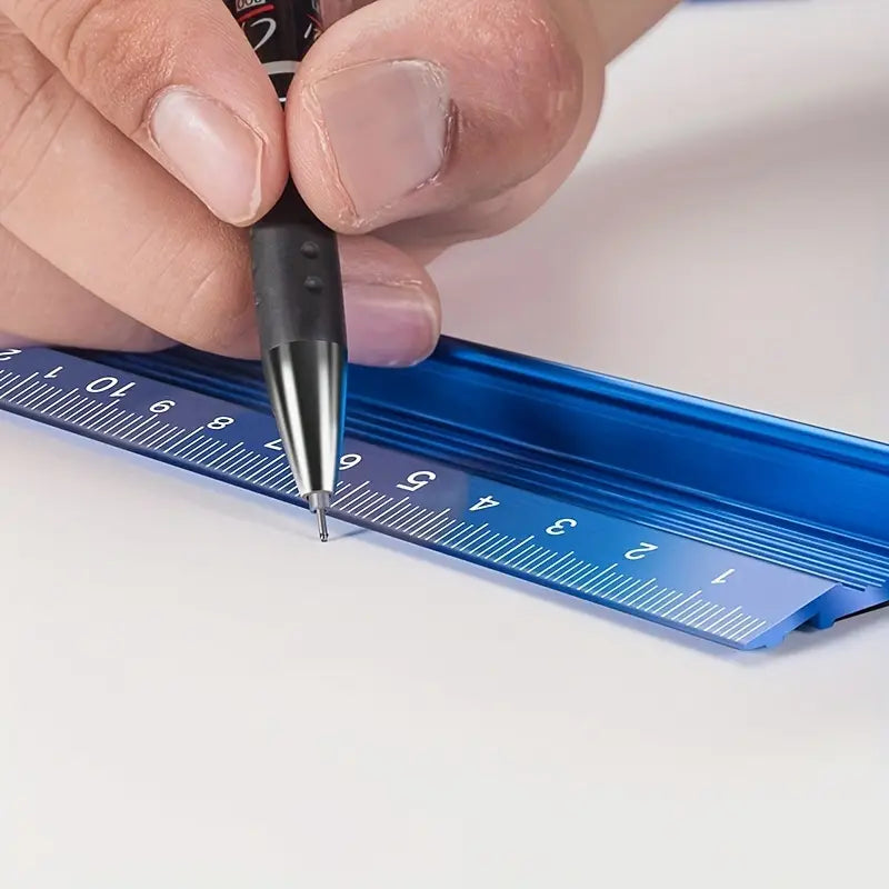 Blue Aluminum Metric Safety Ruler 20cm.