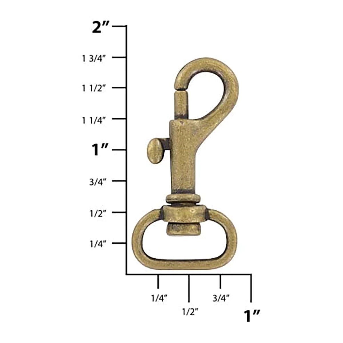 Antique Brass Swivel Snap 5/8 Inch.
