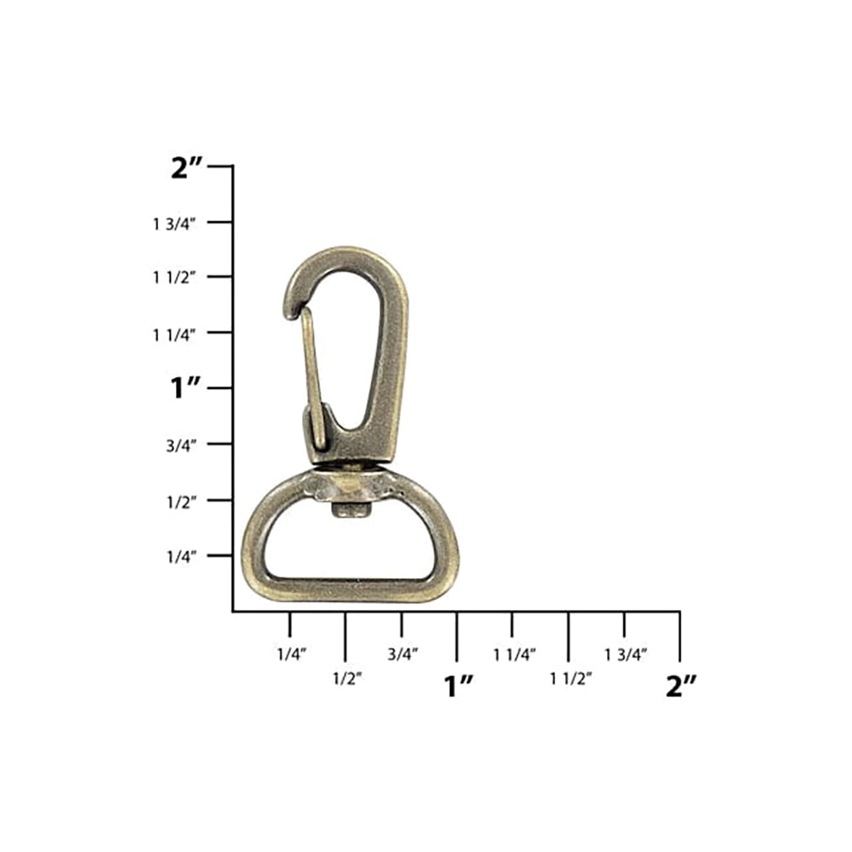 Swivel Lever Snap 3/4" Antique Brass