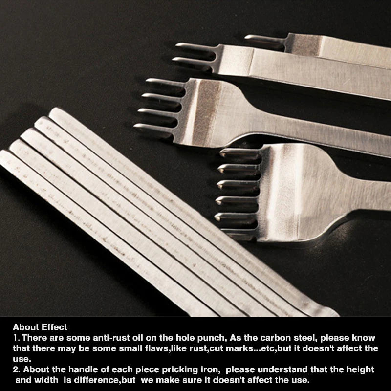 Wuta Polished Stitching Chisel Punch Set 4mm.