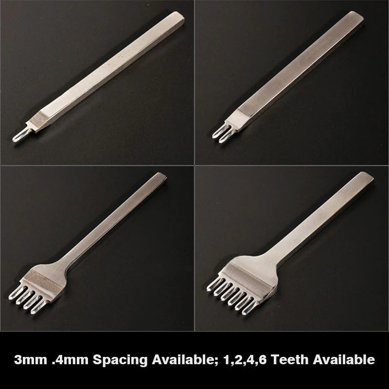 Wuta Polished Stitching Chisel Punch Set 4mm.