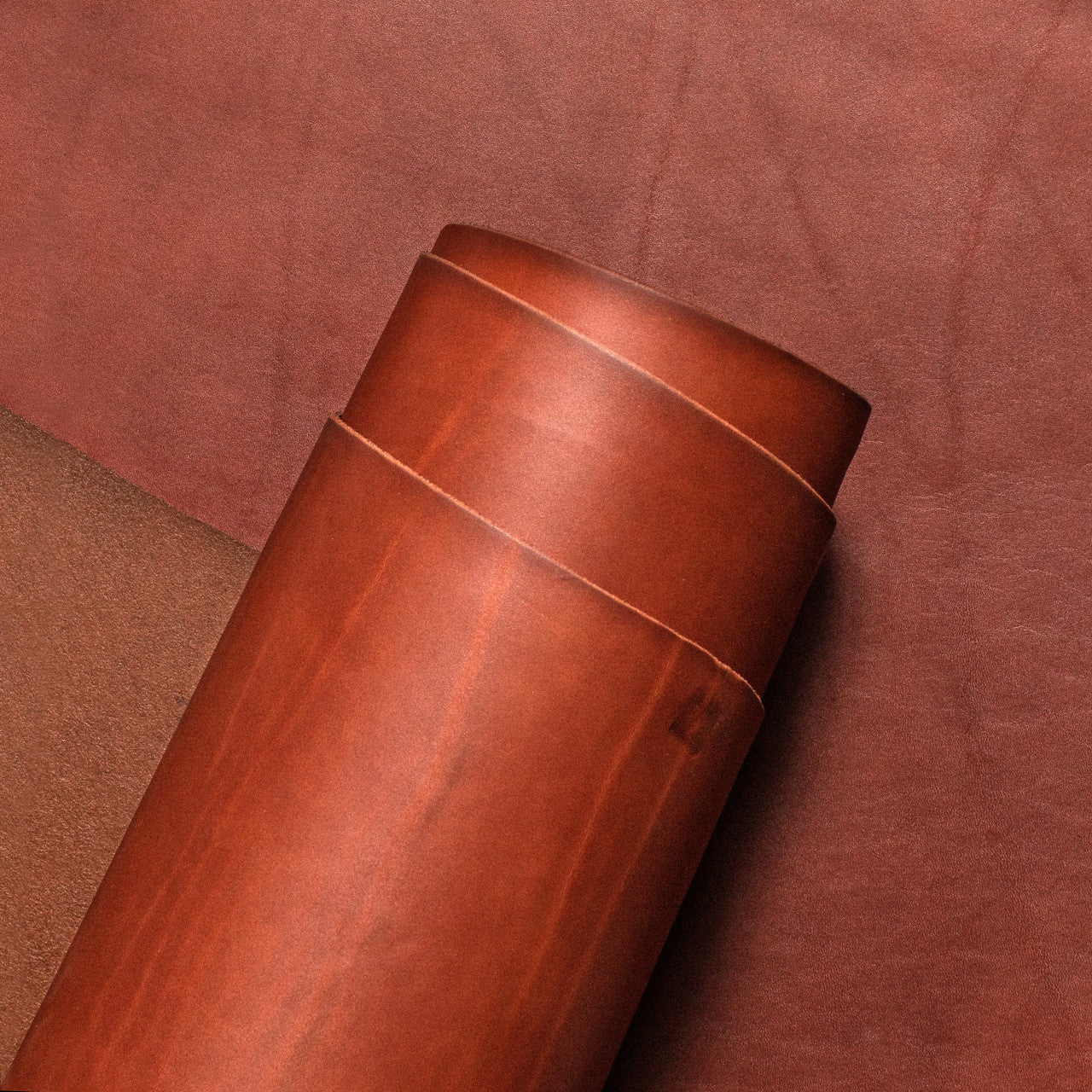 Medium Brown Wicket & Craig English Bridle Leather 2-3oz Panel.