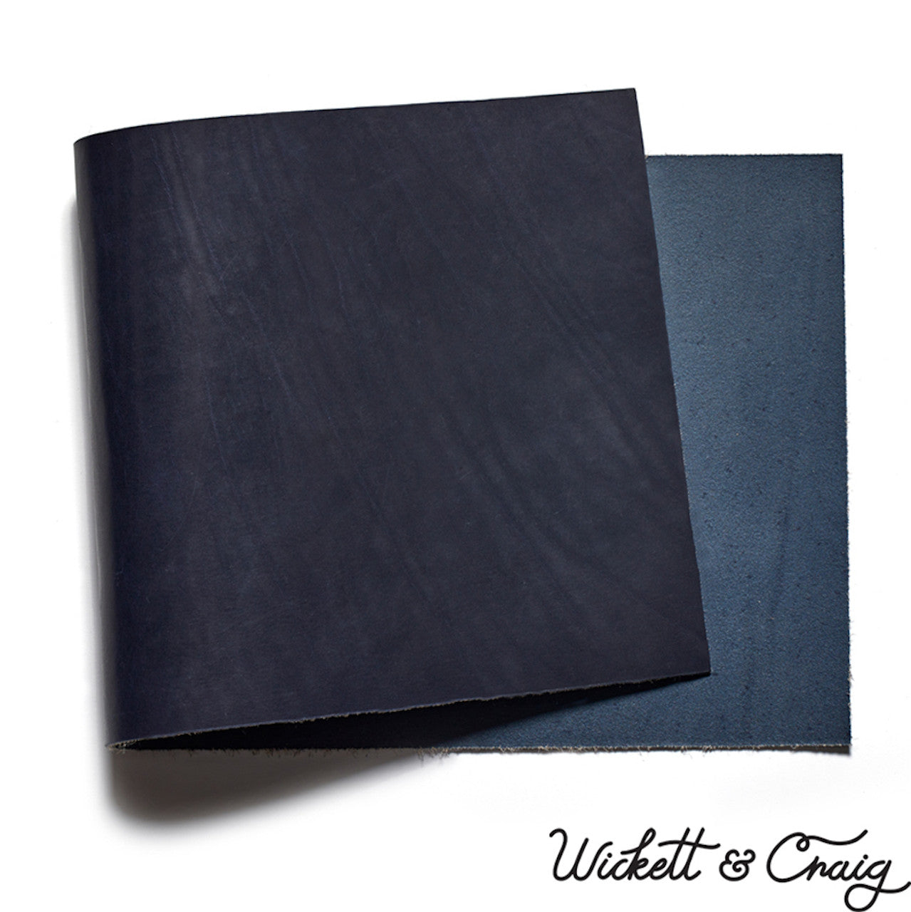 Wickett & Craig Traditional Bridle Harness Navy 2-3oz Leather Panel