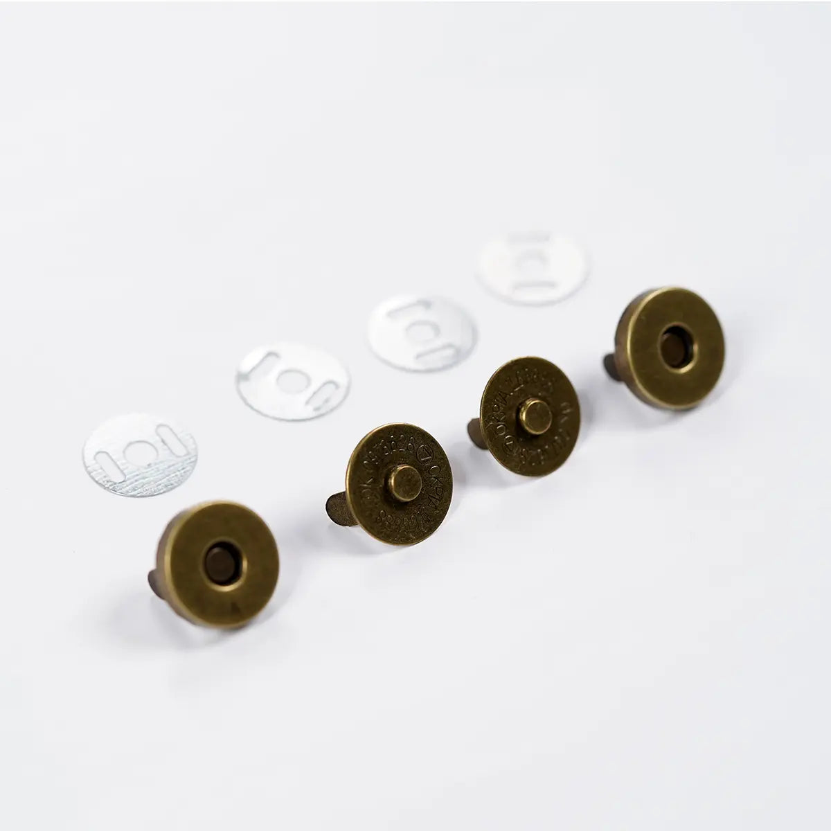 2 pack of 14mm Antique Brass Magnetic Snaps.