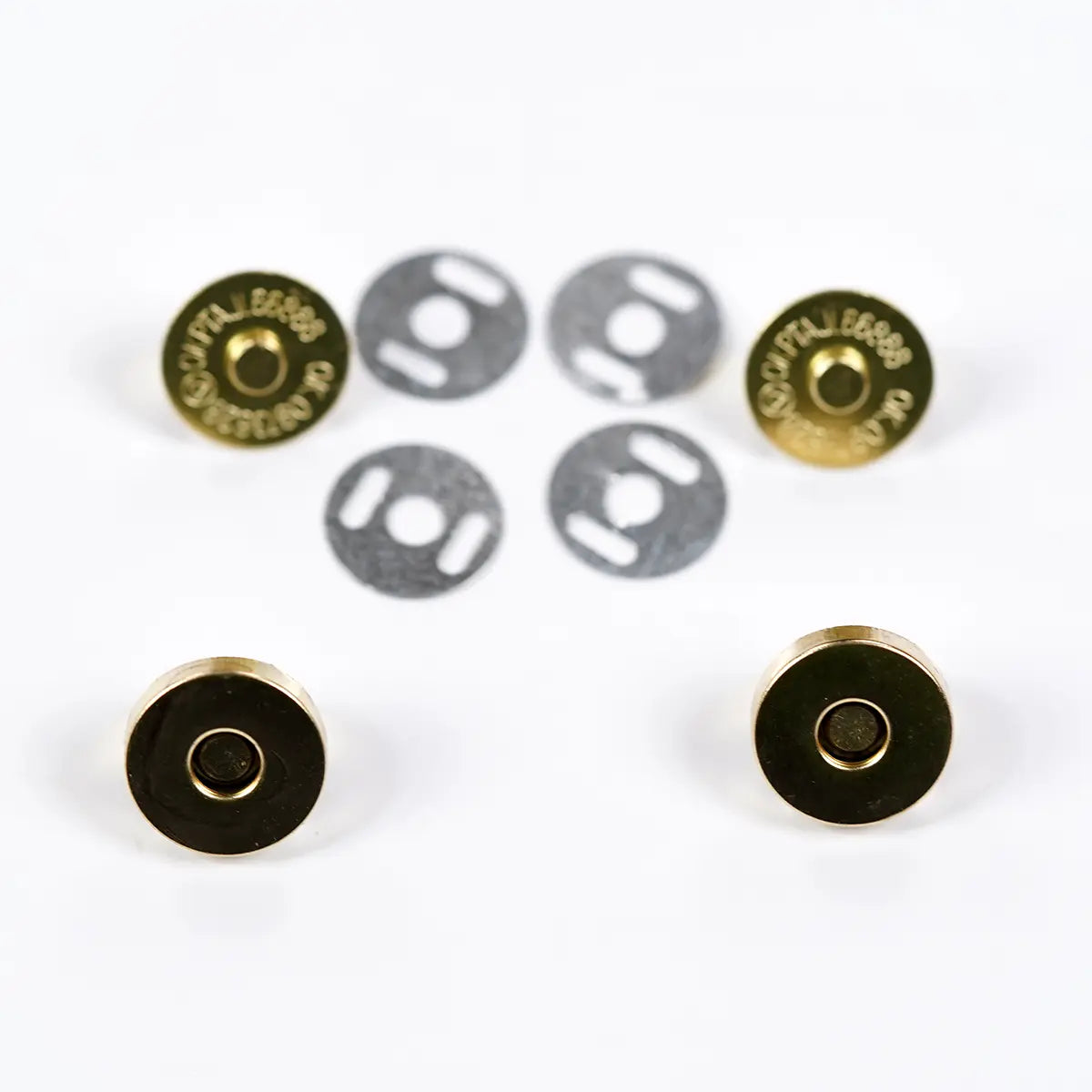 Gold 14mm Round Magnetic Snap 2 Pack.