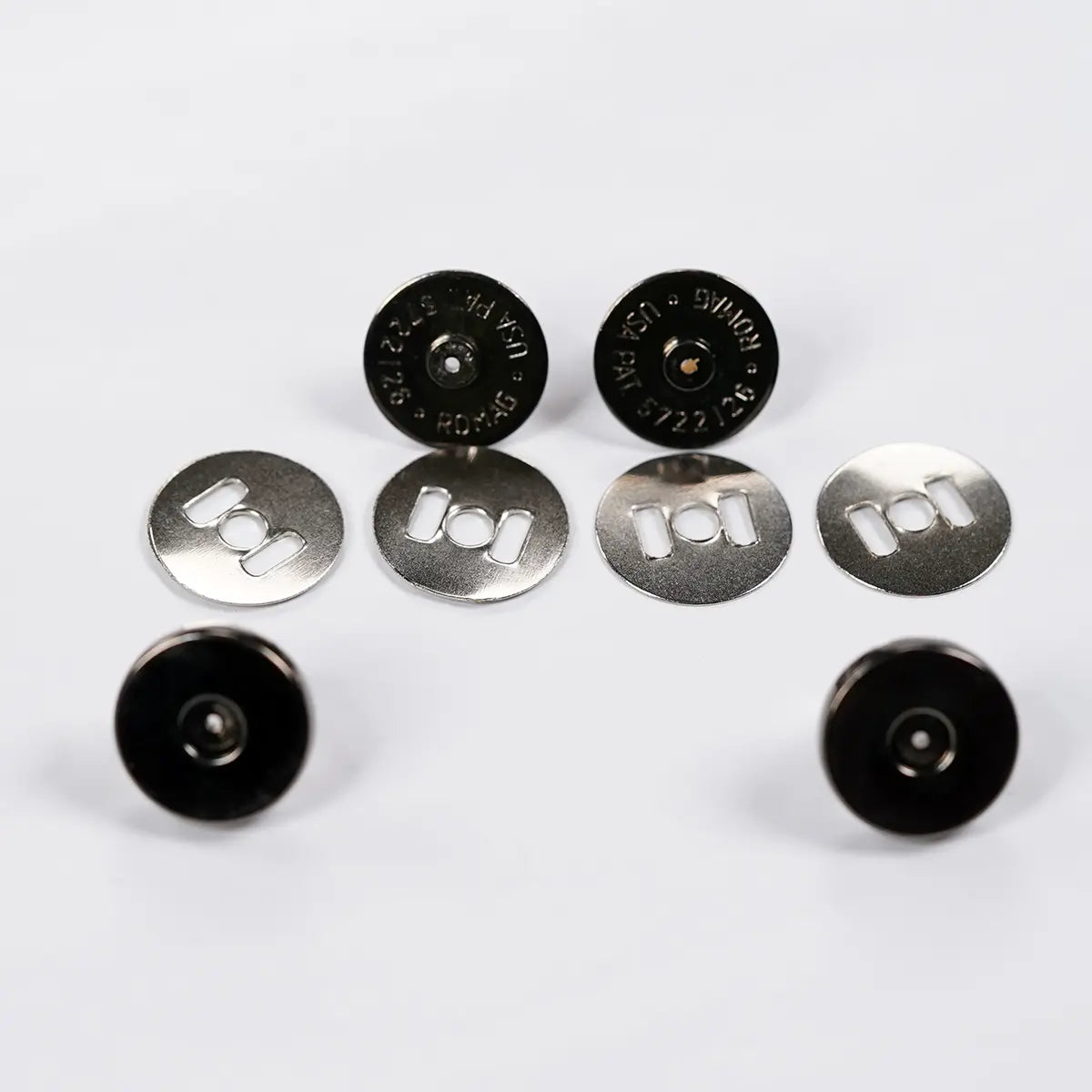 14mm Round Magnetic Snap, 2 Pack - Gunmetal