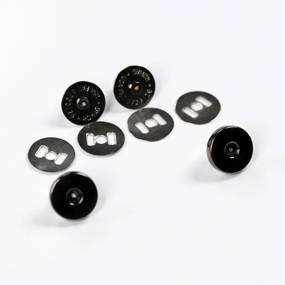 Gunmetal 14mm Round Magnetic Snap, 2 Pack.
