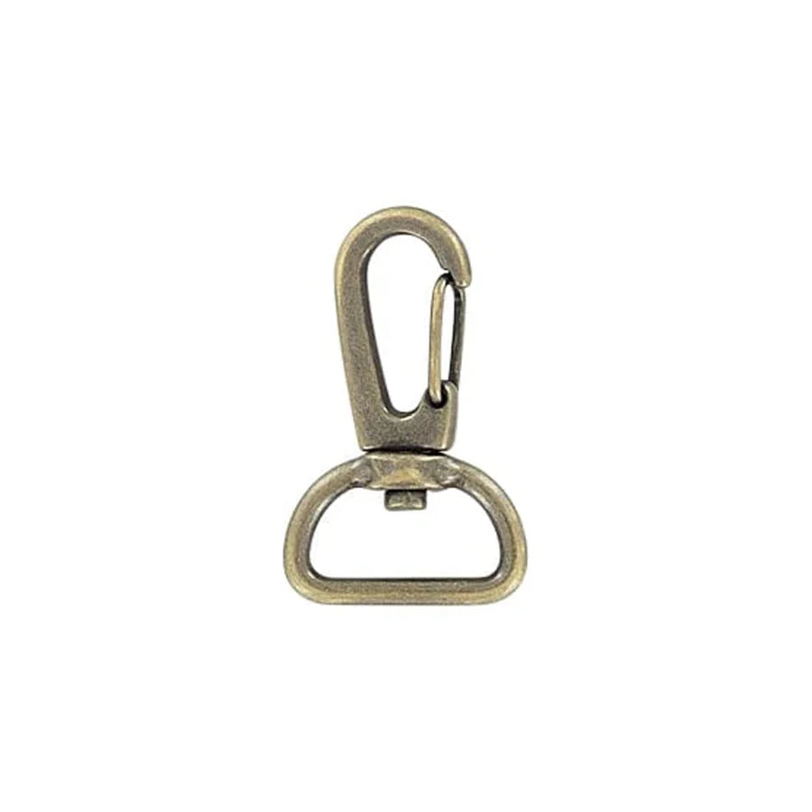 Antique Brass Lever Swivel Snap, 3/4 Inch.