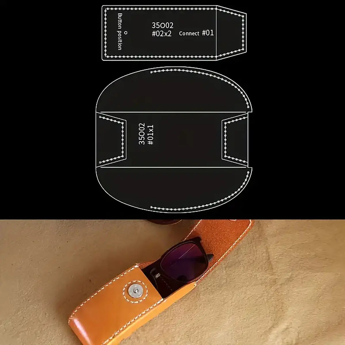 Arch Glasses Case Acrylic Template