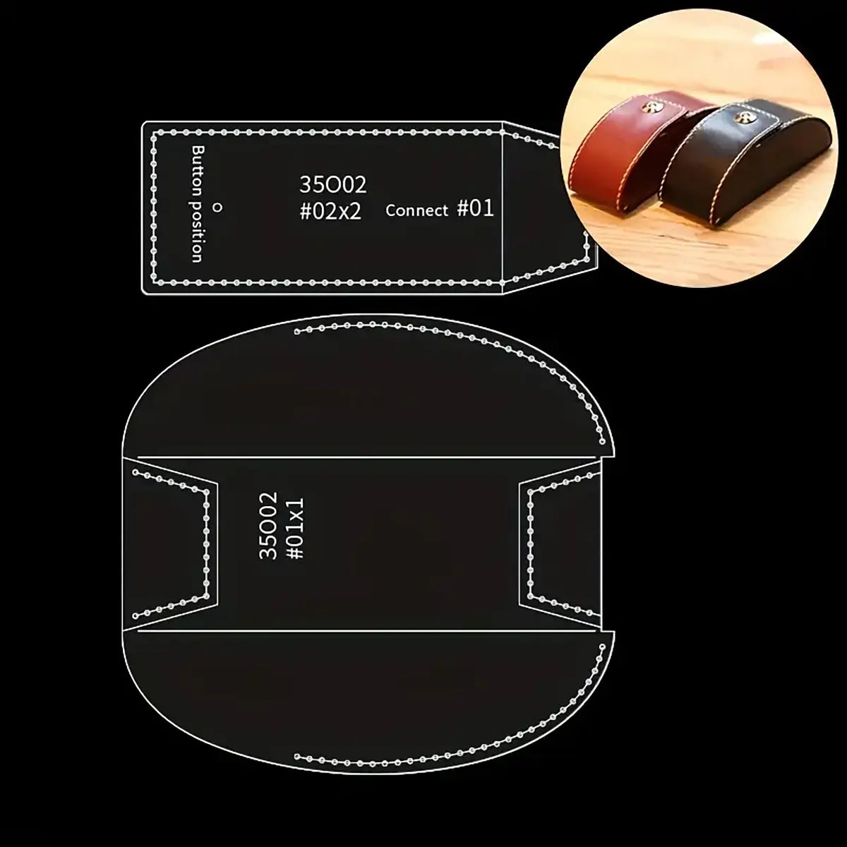 Arch Glasses Case Acrylic Template