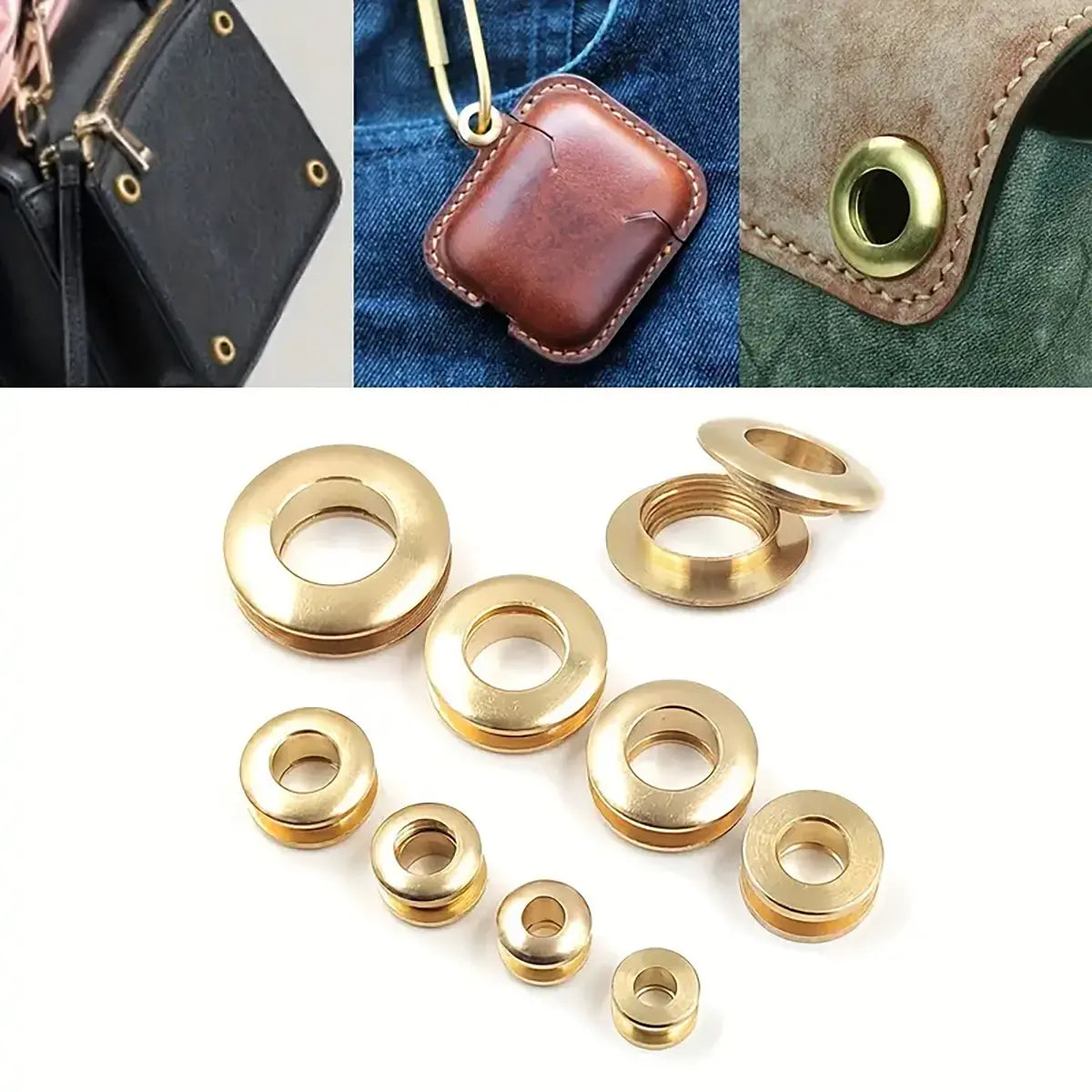 Arched Solid Brass Eyelets 2 Pack
