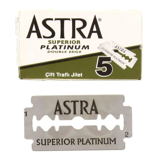 Astra Platinum Double Edge Razor Blades, 5 pack.