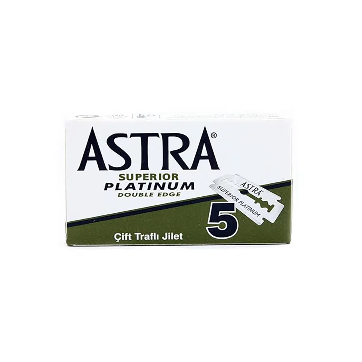 Astra Platinum Double Edge Razor Blades, 5 pack.