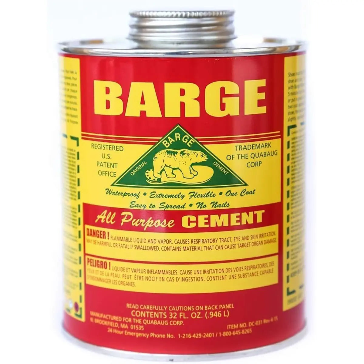 Barge All Purpose Cement Quart, 32 ounce.