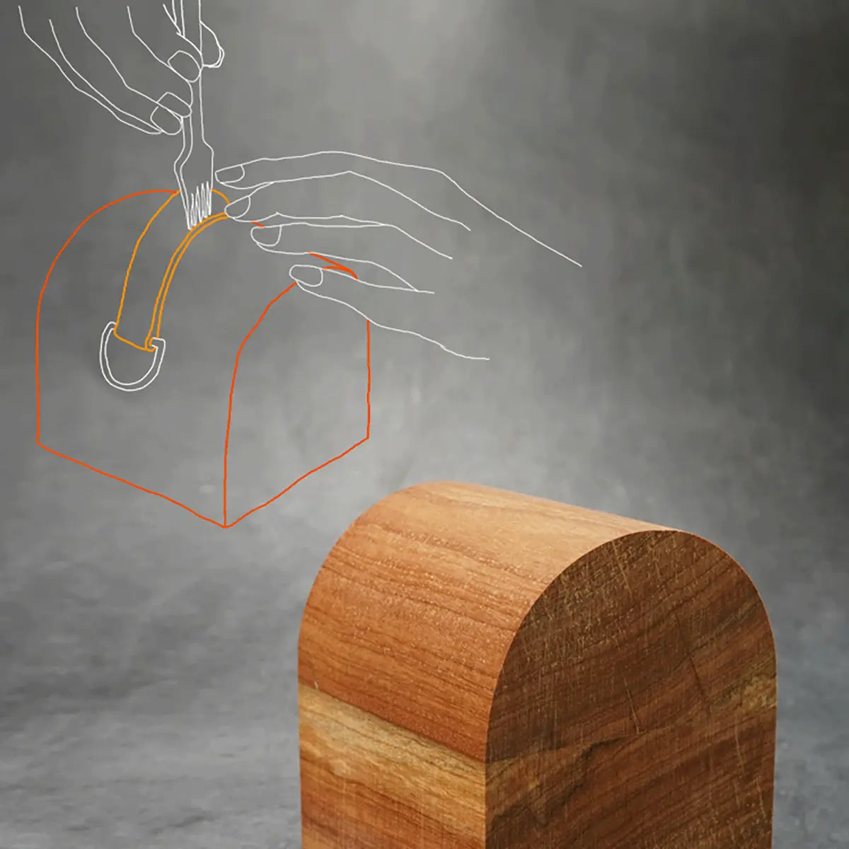 Beech Leather Bending Wood Block