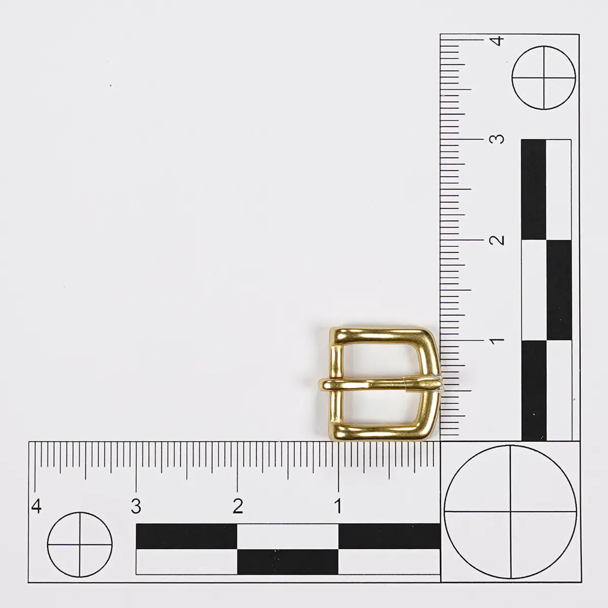 3/4 Inch Solid Brass Heel Bar Buckle