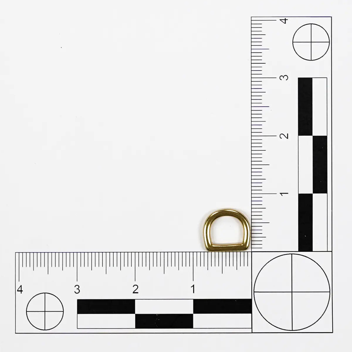 1/2" Solid Brass Modern D-Ring