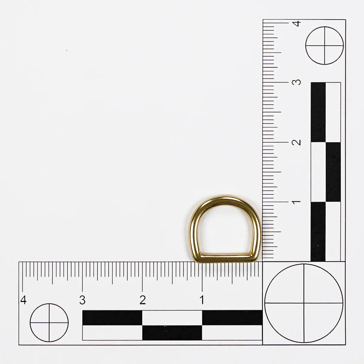 3/4" Solid Brass Modern D-Ring