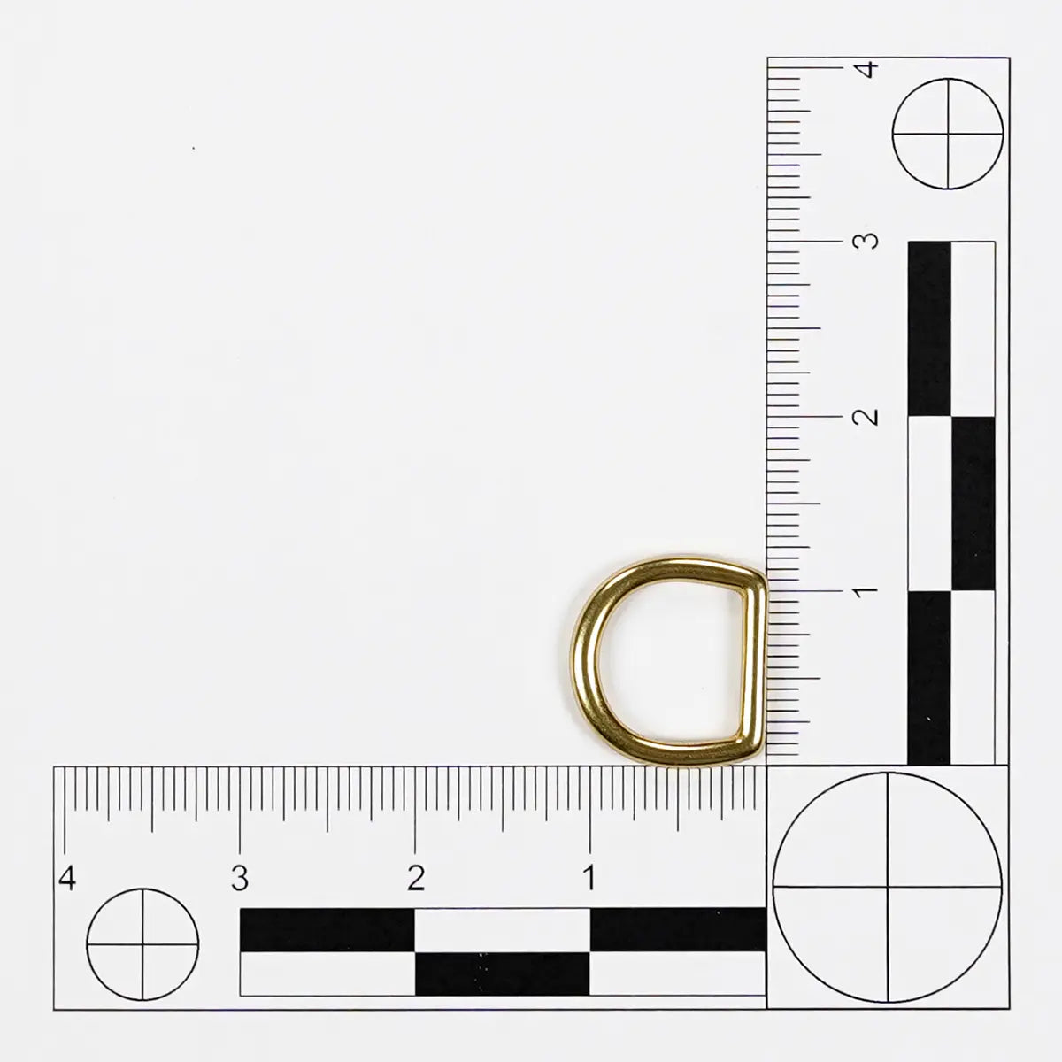 3/4" Solid Brass Modern D-Ring