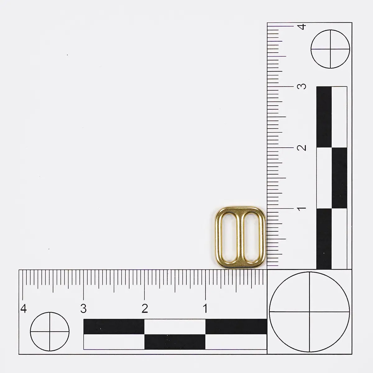 Double Slider Loop Solid Brass, 0.75 Inch.