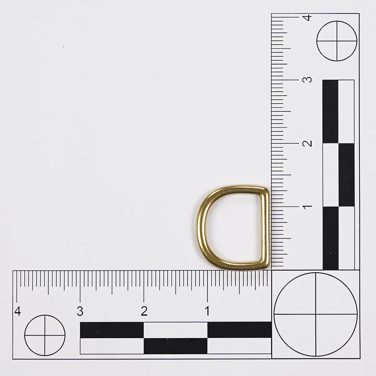 Solid Brass D-Ring, 1Inch.