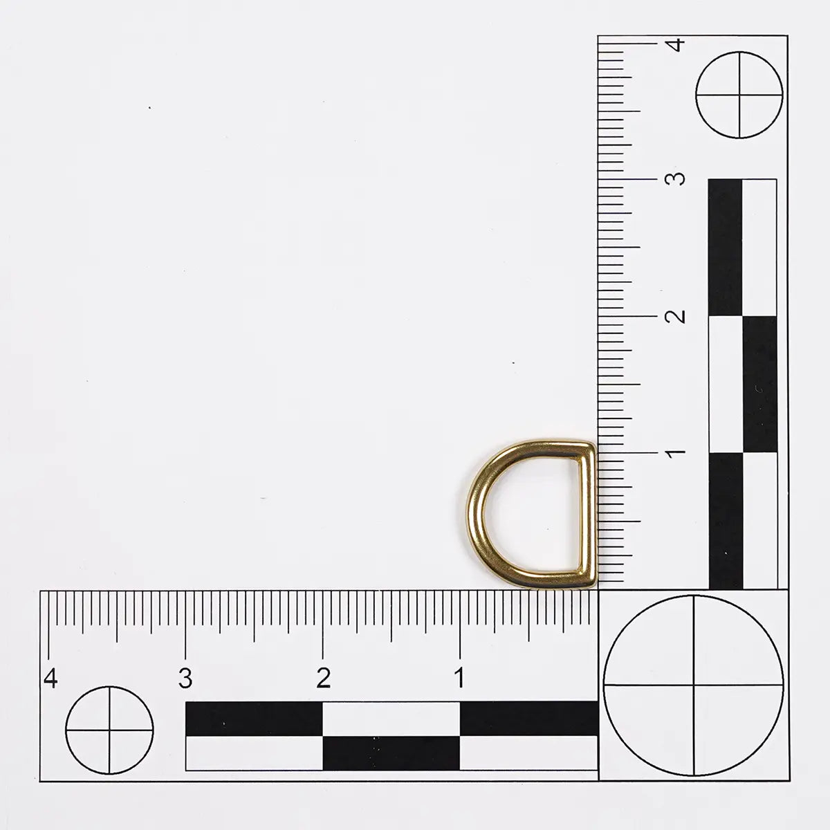 Solid Brass D-Ring, 0. 75 Inch.
