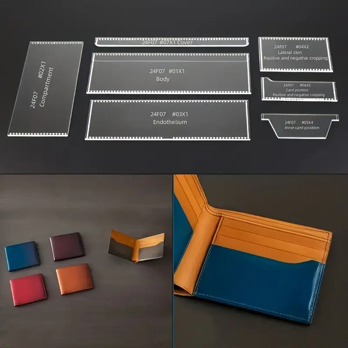 Bifold Card Wallet Acrylic Template