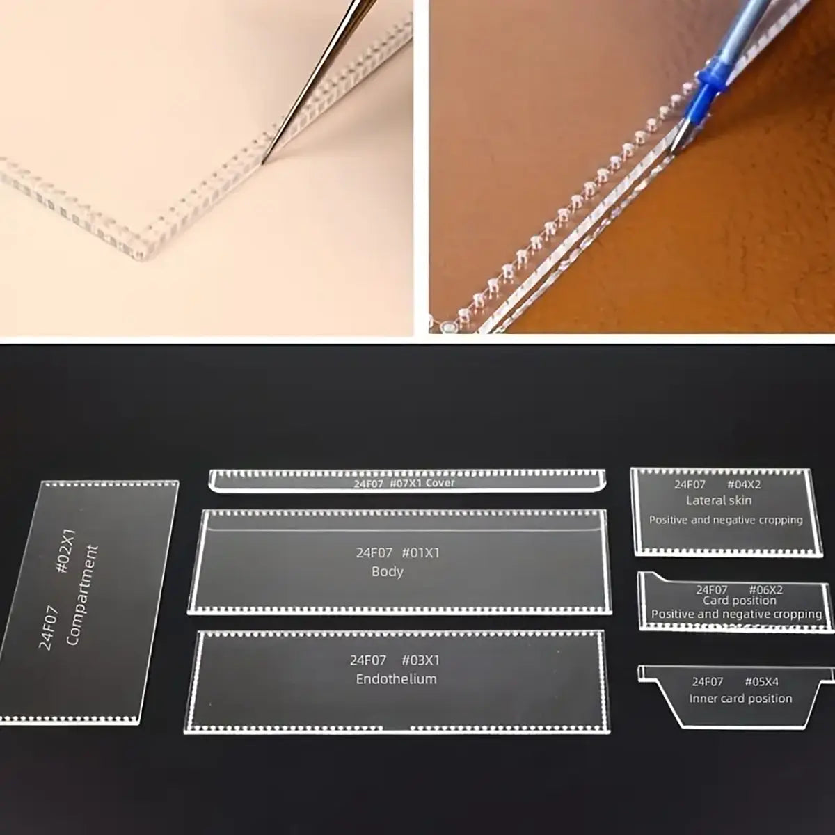 Bifold Card Wallet Acrylic Template