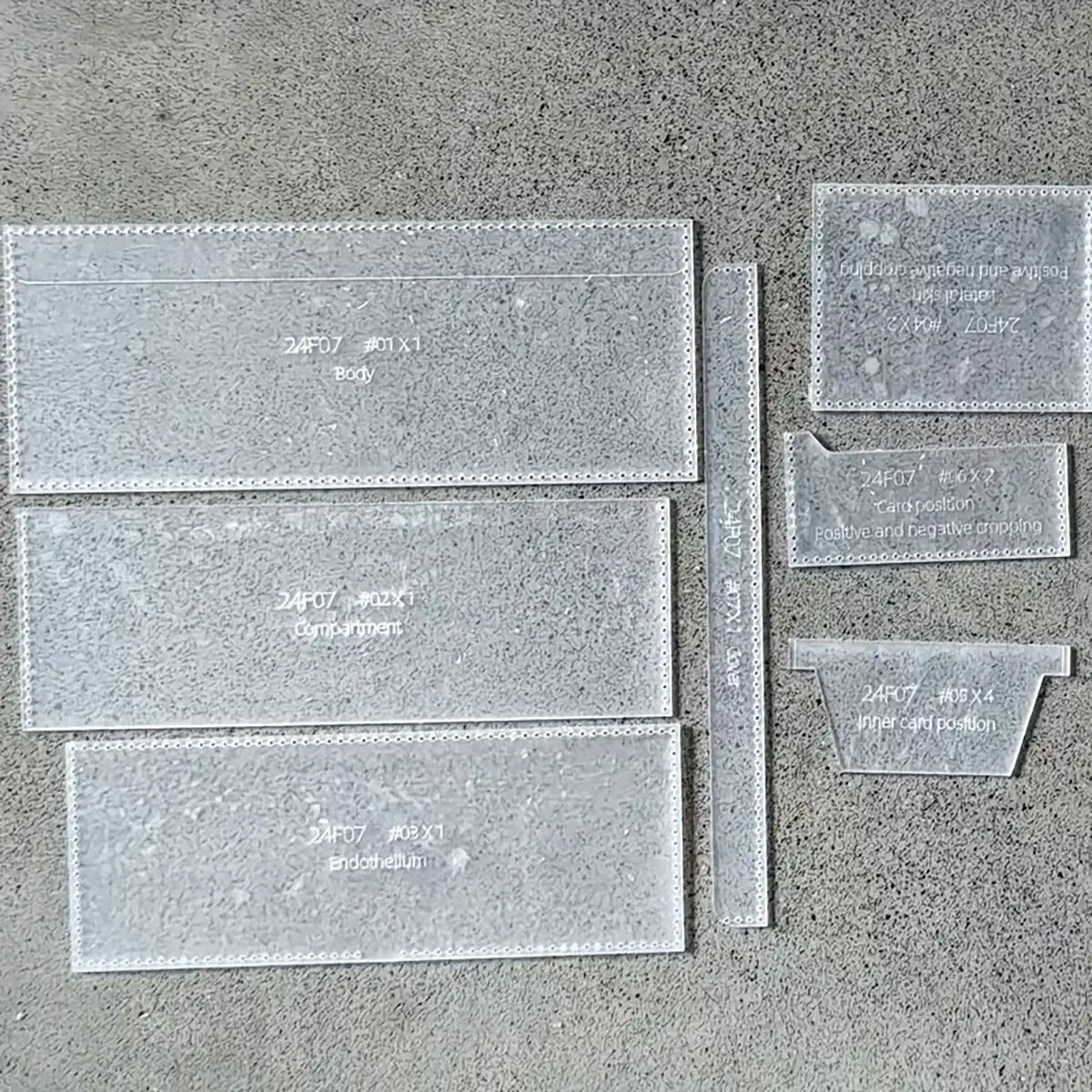Bifold Card Wallet Acrylic Template