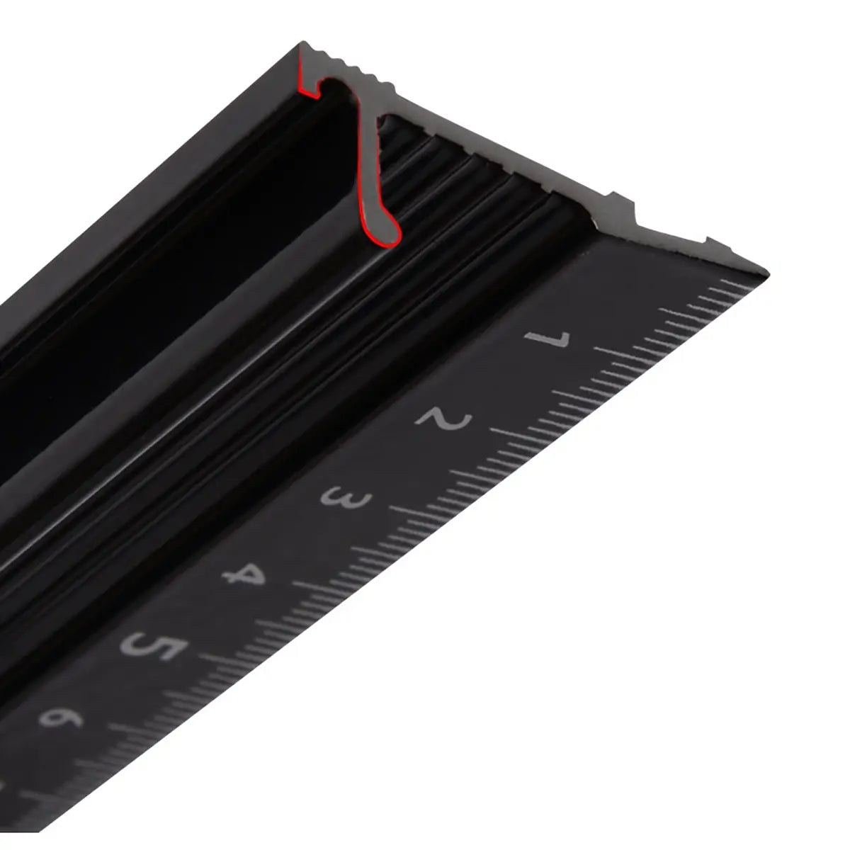 Black Aluminum Safety Ruler