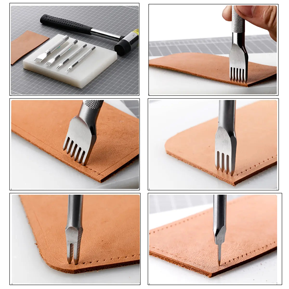 Black Stitching Chisel 4 Piece Set