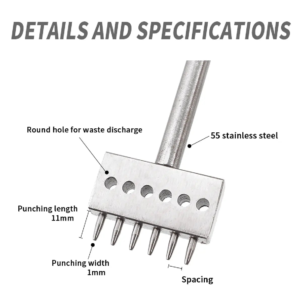 Black Stitching Hole Punch Set