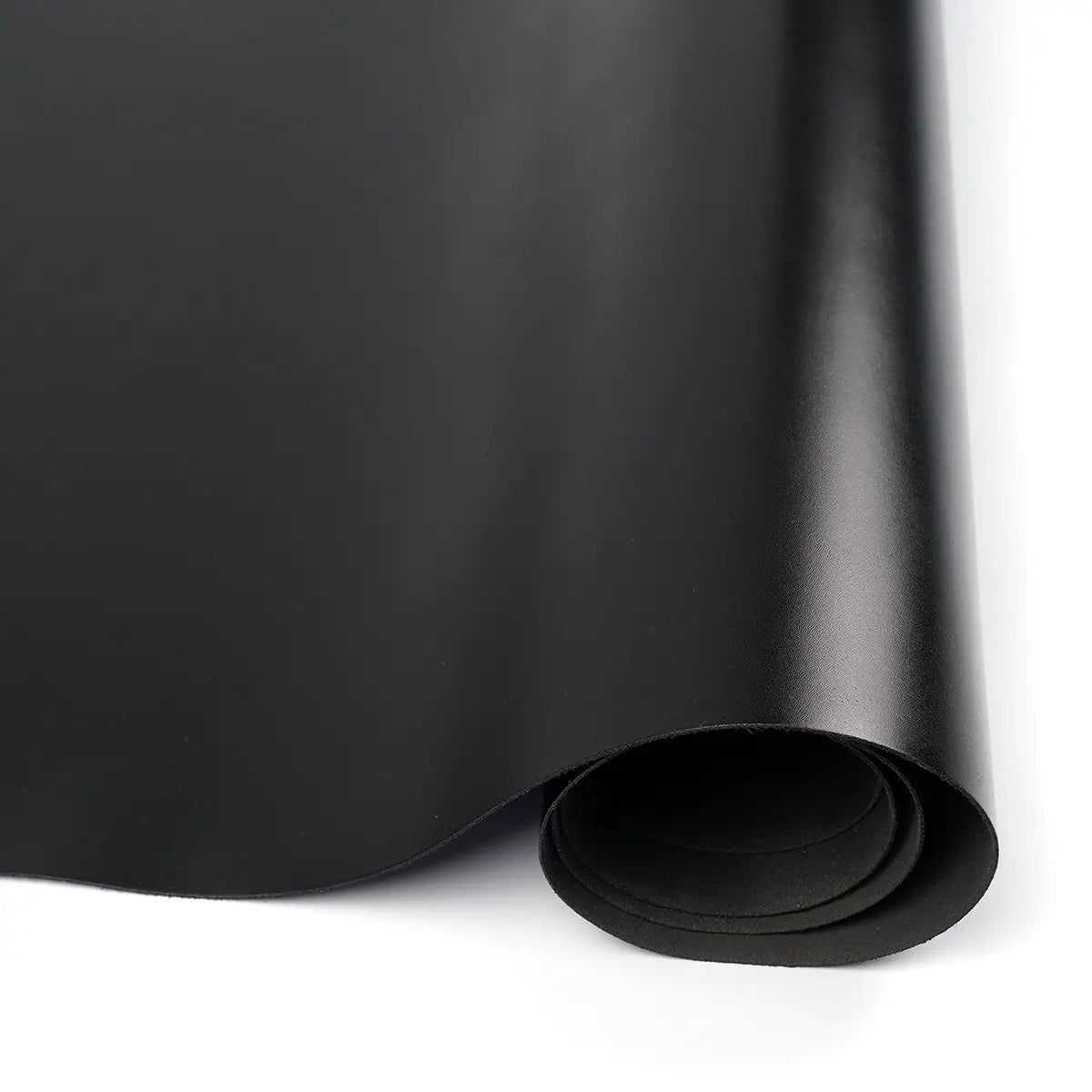 Italian Box Calf Leather 3.5oz Side - Black.
