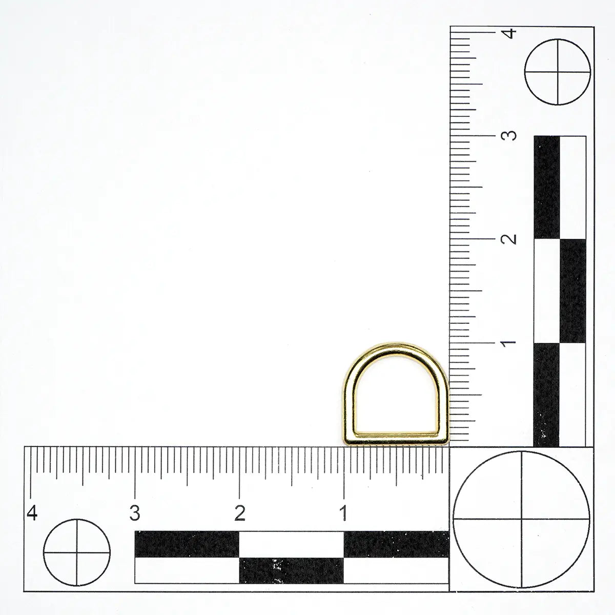 Brass Zinc Alloy D-Ring, 3/4 Inch.