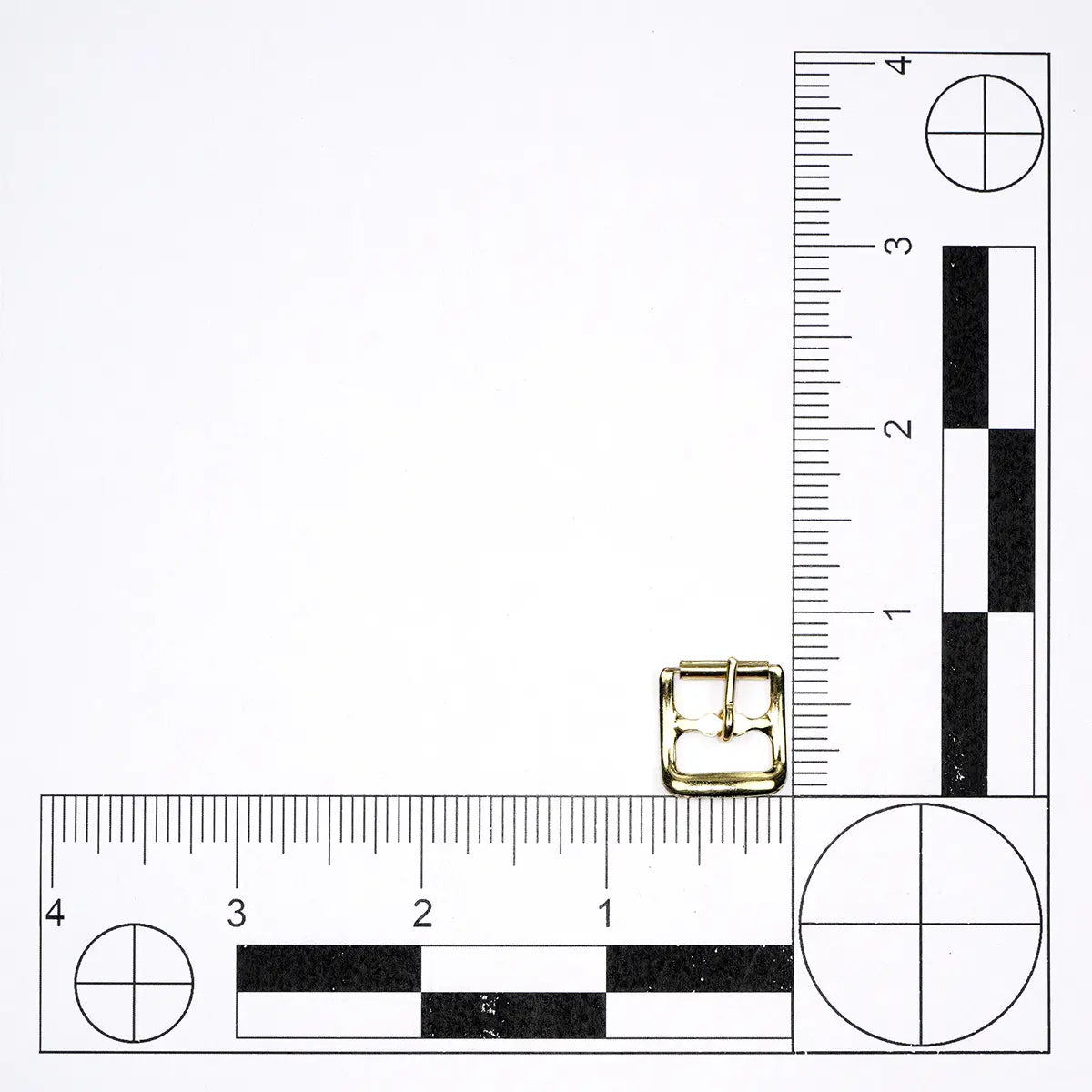 Brass Sandal Center Roller Buckle, 1/2 Inch.