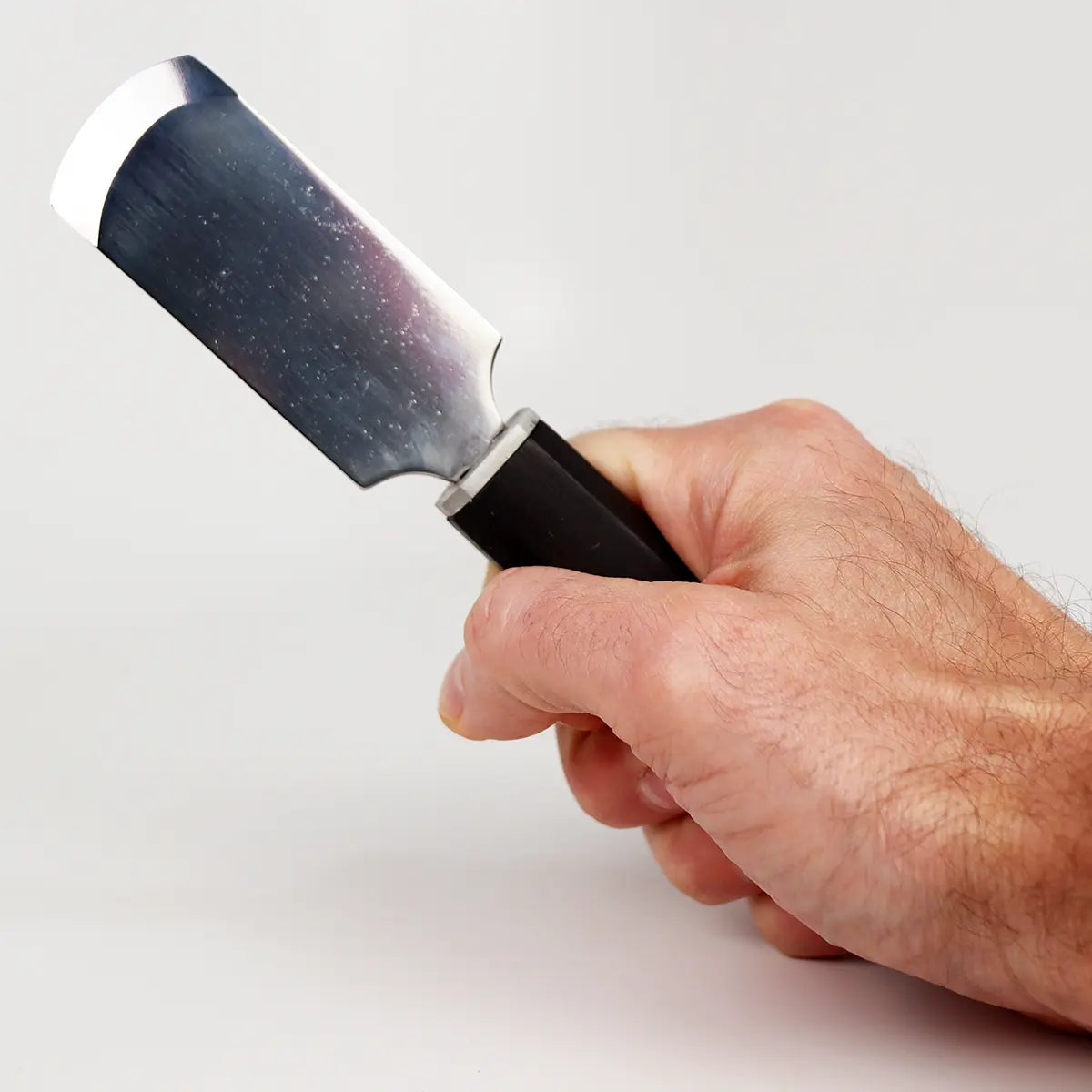 French Leather Skiving Knife with Brown Handle.