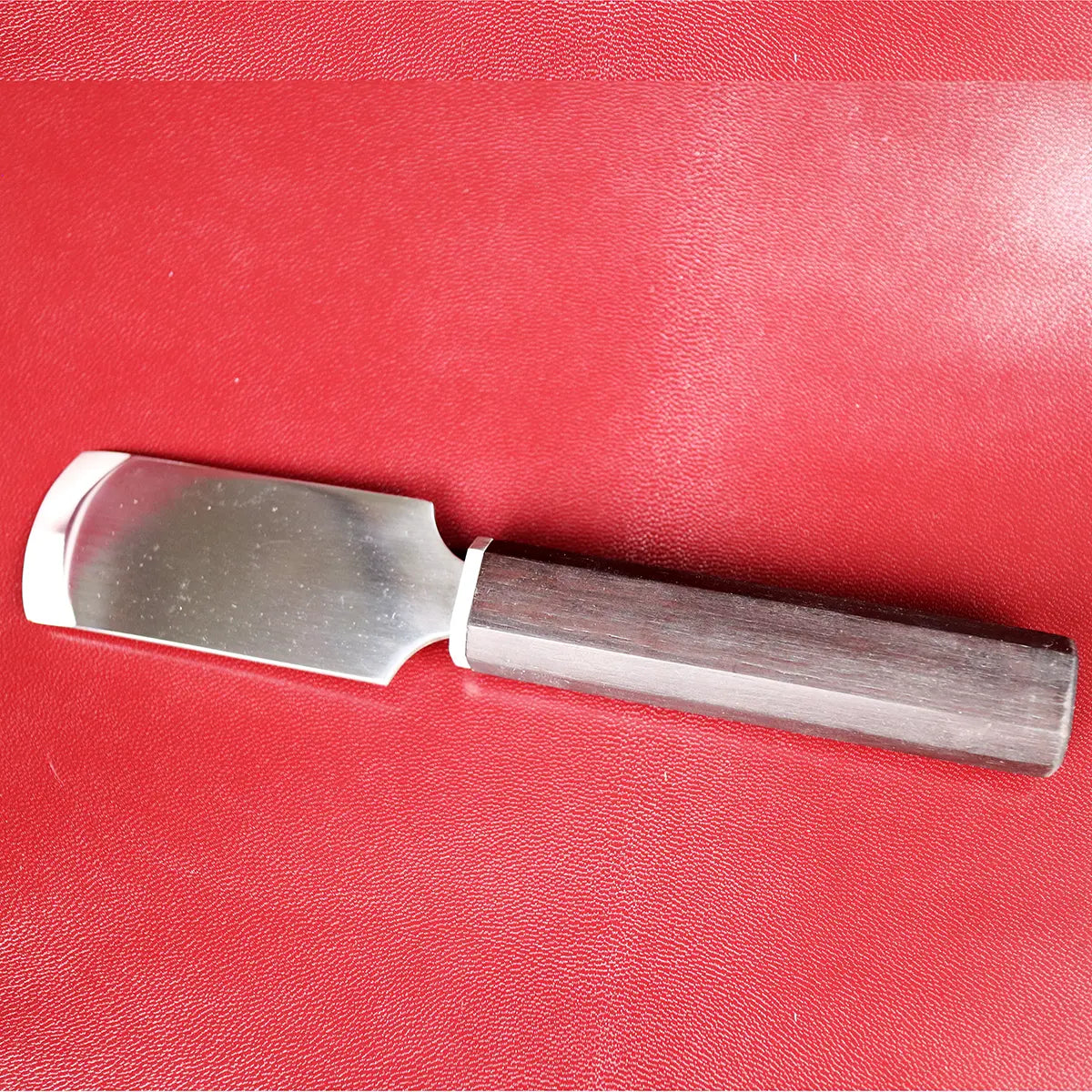 French Leather Skiving Knife with Brown Handle.