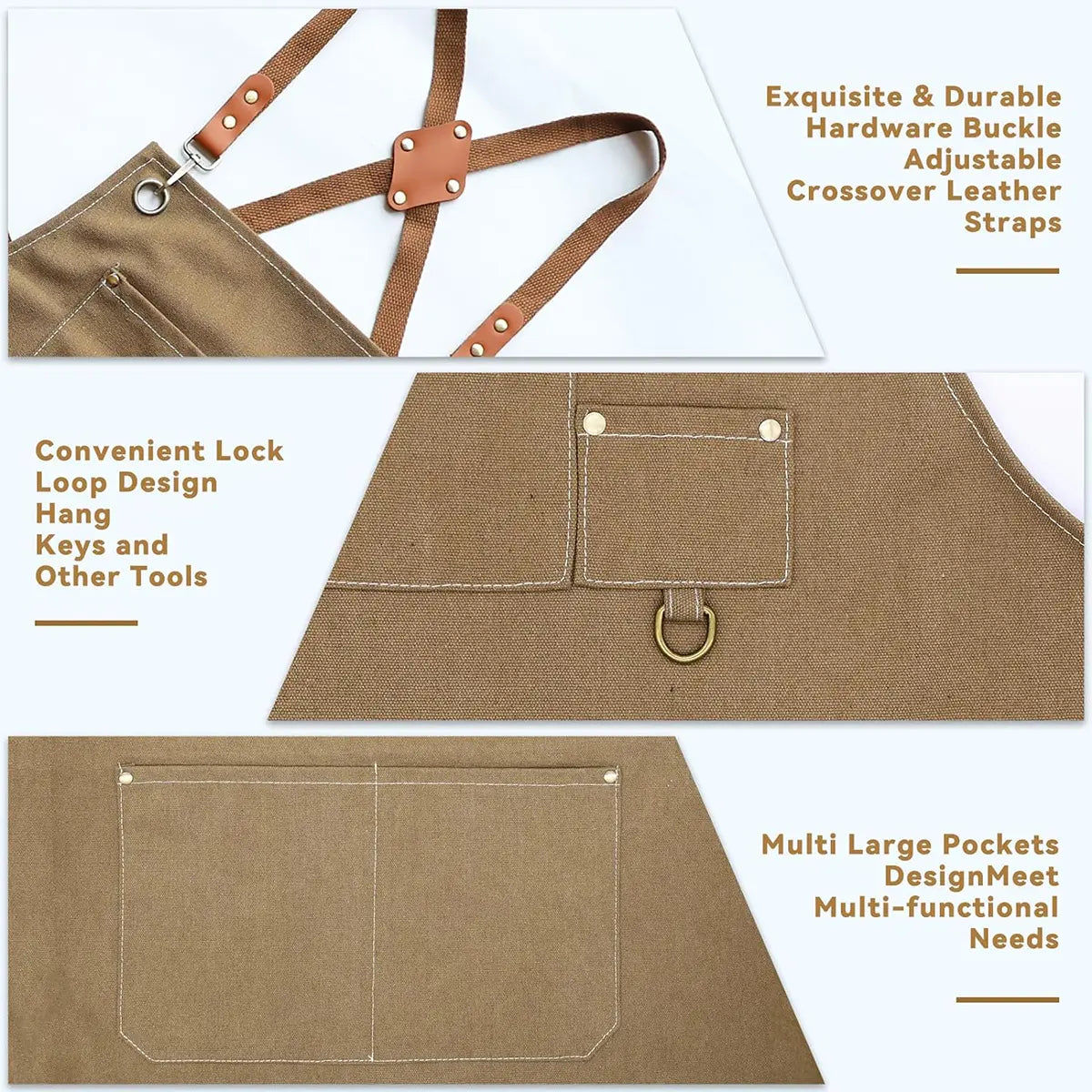 Cotton Canvas Work Apron for Leatherworkers.